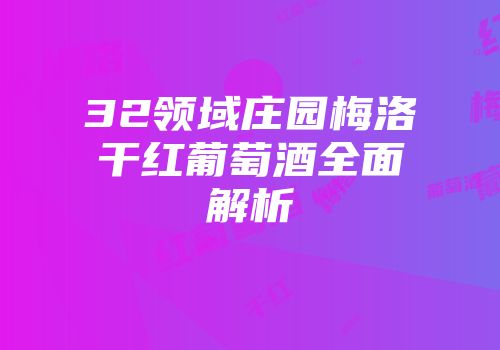 32领域庄园梅洛干红葡萄酒全面解析